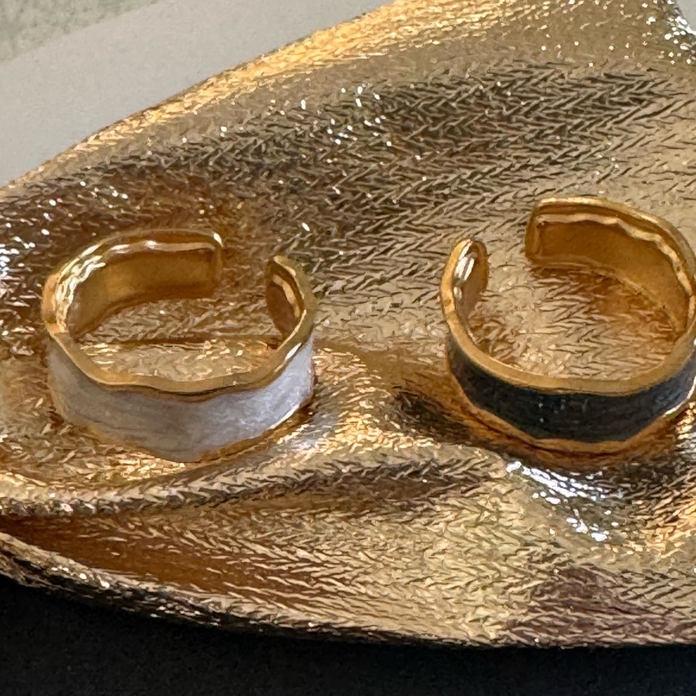 Elegant Gold and Silver Women's Cuff Rings